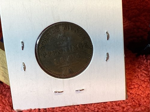 1864-A German States/Prussia 3 Pfennig Fine FREE ๐ SHIPPING - Picture 5 of 6