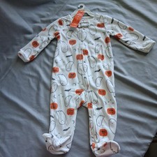 Carter's Just One You Halloween Pumpkin Footie Pajama w/ 2 Way Zipper 9 Months