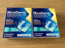 2 Nicoderm CQ Step 1 Nicotine Patches Stop Smoking 21 Mg 14 Patches Total