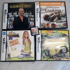 Lotto 5 giochi Nintendo DS SPONGEBOB HANNA MONTANA MARVEL LEGO COOKING