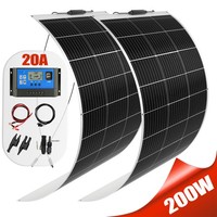 200W Solarpanel Komplettset Solarmodul Flexible Mono FüR Batterie Wohnmobil Boot