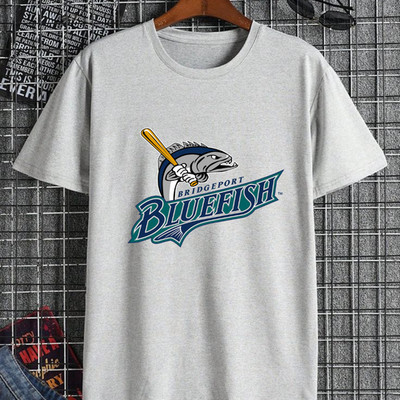 Bridgeport Bluefish Baseball Graphic T-Shirt Vintage Minor League Unisex Classic