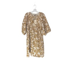 Universal Thread Dress Boho Bohemian Pleated Front Puff Sleeve Rustic Large