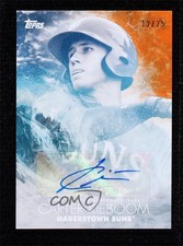 2018 Topps Pro Debut Splash of the Future Orange 12/25 Carter Kieboom Auto 3b9