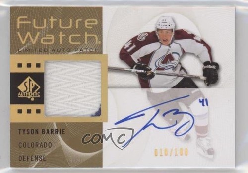 Tyson Barrie [Limited Auto Patch] #215 2012 SP Authentic card