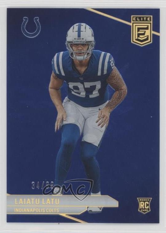 2024 Panini Donruss Elite Rookies Blue 34/99 Laiatu Latu #160 Rookie RC 13fz