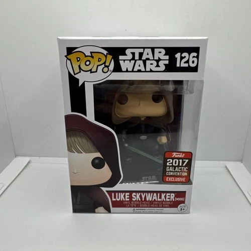 Funko Pop! Star Wars Luke Skywalker Hood 2017 Galactic Convention w/protector