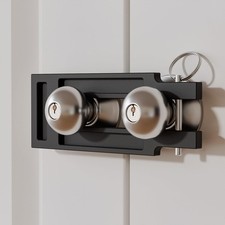 French Door Lock Adjustable Double Door Security Barricade AntiTheft Home