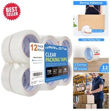 Transparent Heavy Duty Packaging Tape - 720 Yards Across 12 Rolls, 2.7mil Thick