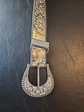 Chico Womens Rhinestone Belt Silver