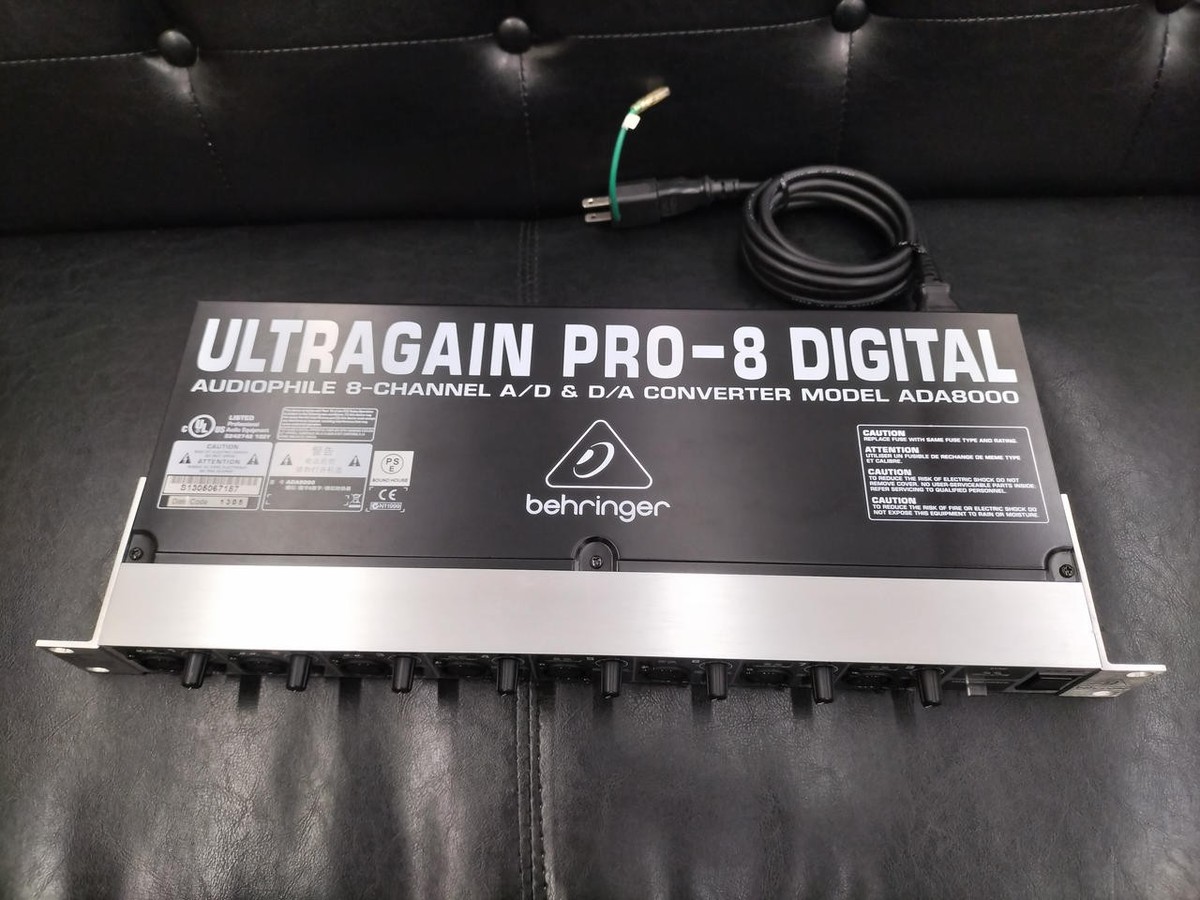 Behringer ADA8000 1U AD/DA Converter Mic Preamp Phantom Power Used