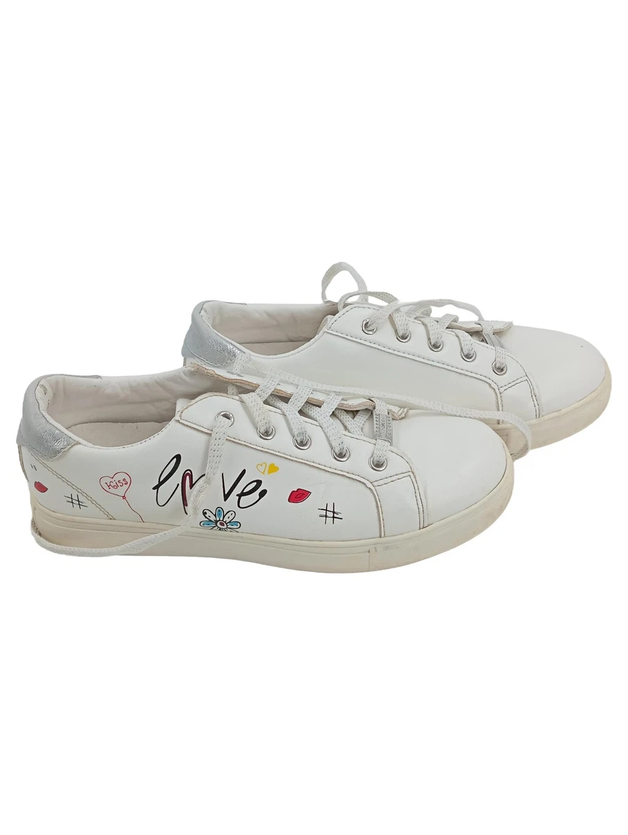 Dockers Sneaker low Damen Gr. 36 Weiß Synthetik Schnürung Casual Freizeit