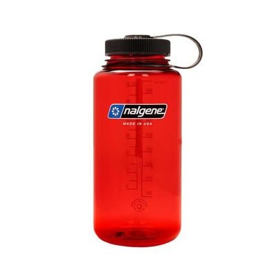 Nalgene 32 oz Wide Mouth Water Bottle | BPA-Free, Durable & 32 Ounces, Red 