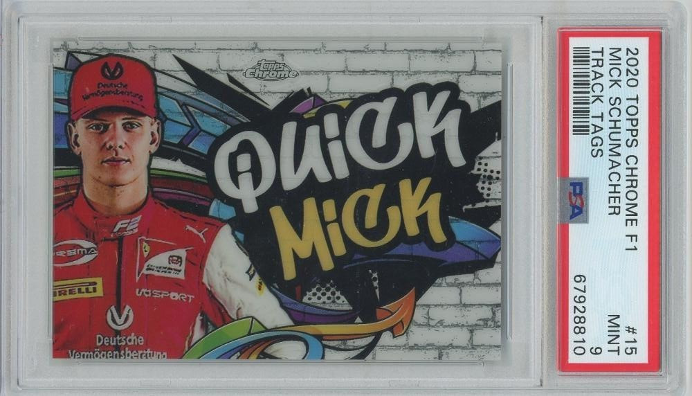 2020 TOPPS Chrome Formula 1 Track Tags / MICK SCHUMACHER PREMA Racing PSA9