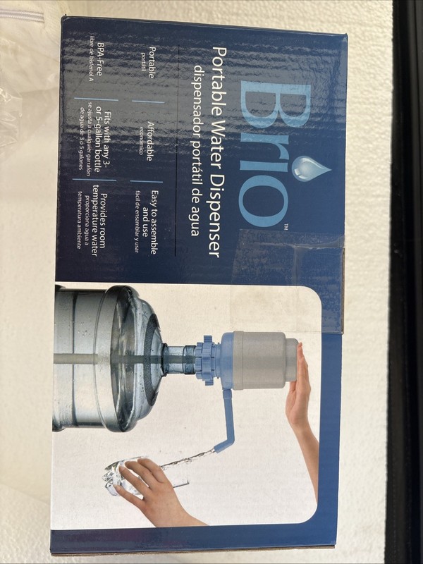 BRIO PORTABLE WATER DISPENSER FITS ANY 3-5 GALLON BOTTLE