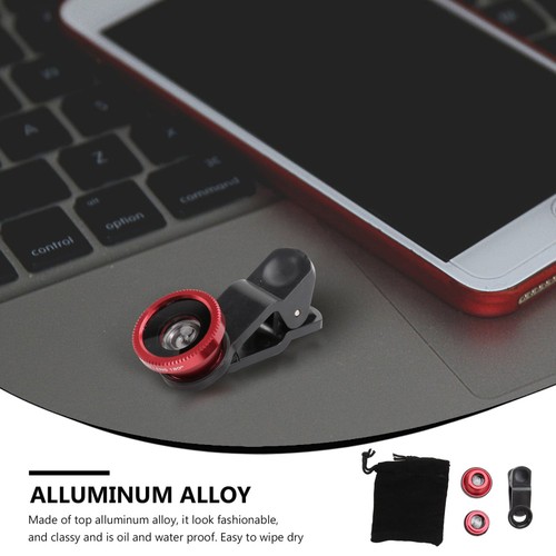 Universal Portable Cell Phone Camera Lens Super Wide Angle Lens Clip on (Red) - 第 5/12 張圖片