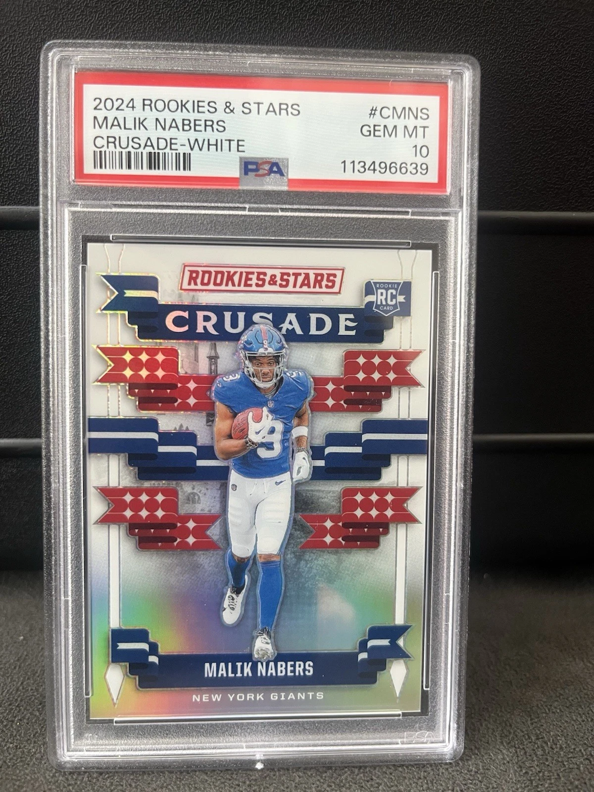 Malik Nabers Panini Rookies & Stars Crusade #CMNS White