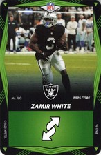 Zamir White Raiders 2025 CORE Mattel UNO Elite Football Card #180