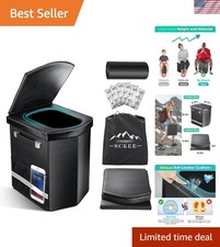 2026 Upgraded XL Portable Toilet for Adults,Tall Camping Toilet with Lid and ...