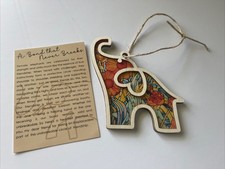 Friendship Elephant Ornament with Story Card, Sisters Friendship Gifts New