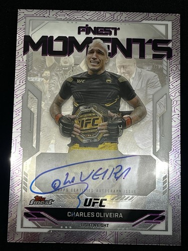 Charles Oliveira #FMS-CO 2025 Topps Finest UFC Finest Moments Signature card