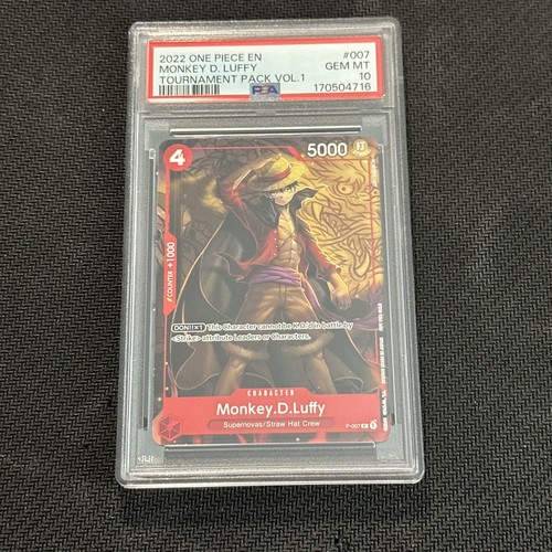 Monkey.D.Luffy (Tournament Pack Vol. 1) graded PSA 10 for sale on eBay