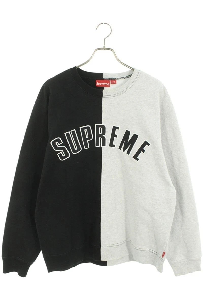 Sweat shirt Supreme taille L 18AW col rond fendu sweat shirt col rond fendu sweat
