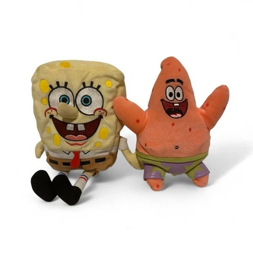 Vintage Y2K 2004 Vintage Y2K 2004 SpongeBob and Patrick Ty plush set - 8/10"
