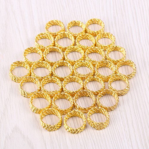 30 Pcs Extension Cheveux Perles Dreadlock Dorées Locs Accessoires Miss Produits