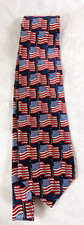 American Traditions Neck Tie American Flag Patriot Made in USA 100% Silk
