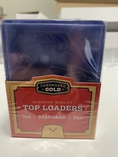 3 PACK Cardboard Gold 3X4 Standard Top Loaders (3) Pack 25ct 75 TOTAL