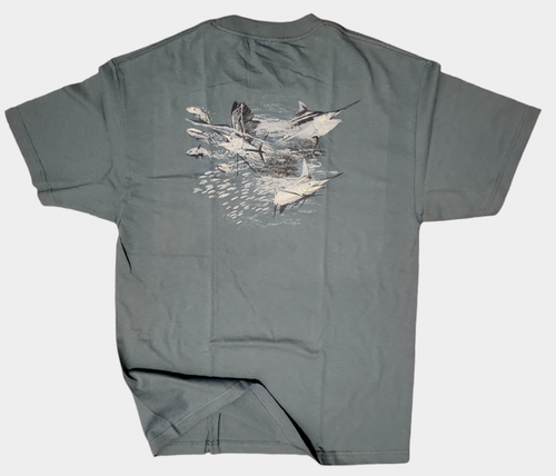 Men's T Shirt "Clearwater" Fishing -Tuna -100% Cotton -SIZE LARGE -NWT 24.00 - Picture 1 of 4