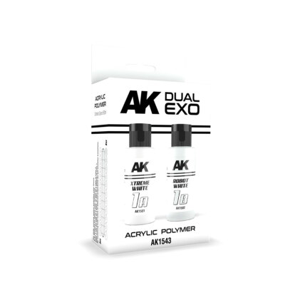 Xtreme White & Robot White Dual Exo Set Acryl Polymer Ak-1543 AK INTERACTIVE