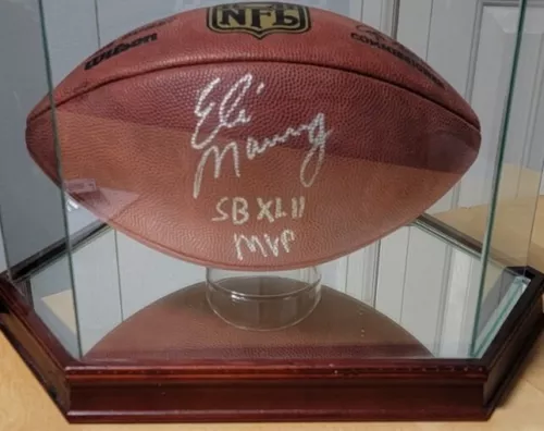 Eli Manning Autograph Footbal SBXLII MVP