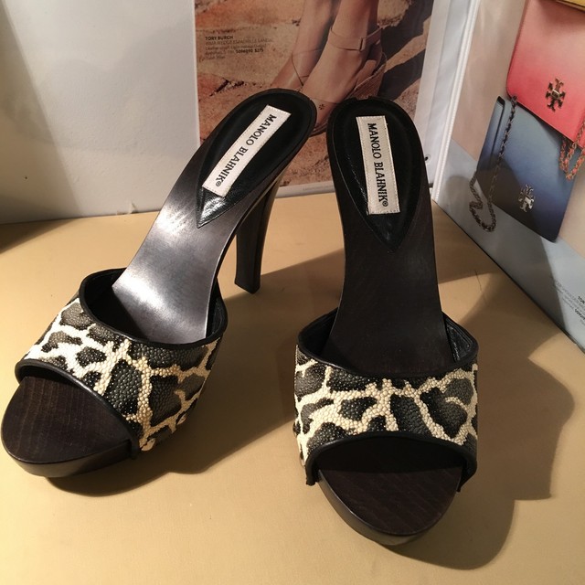 animal print open toe heels