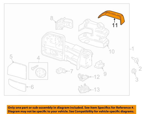 FORD OEM 15-17 F-150 Front Door Outside Mirrors-Mirror Cover FL3Z17D742EA