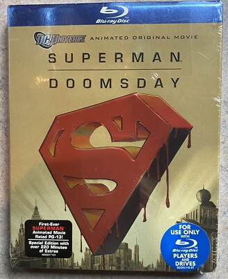 Superman Doomsday (Blu-ray, 2007) New In Box, Sealed Embossed Slip Cover