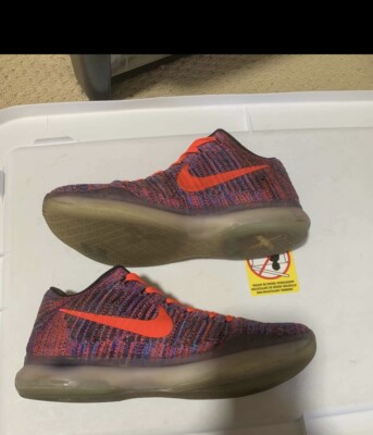シューズ(男性用) Kobe X Elite Low iD Flyknit Multi-Color NIKE KOBE X 10 ELITE LOW FLYKNIT Purple Red 