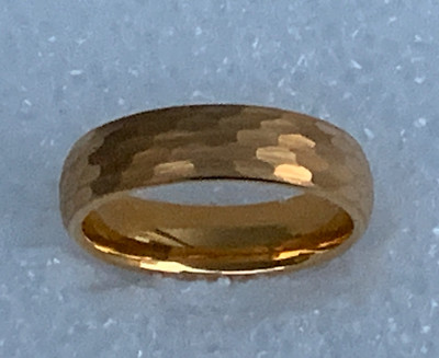 Tungsten Tumbled Rock unisex band 6mm wide