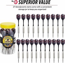 Fat Cat Darts in a Jar Steel Tip Darts with Storage/Travel Container, 20 Grams