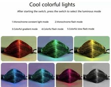 LED Mask with 7 Color Glowing Luminous Mask Party Festival light up face masks