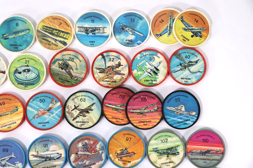1960s Hostess Jello Aviation Airplane Plastic Coin Collectibles Lot of 53 pcs F1 - Picture 3 of 7