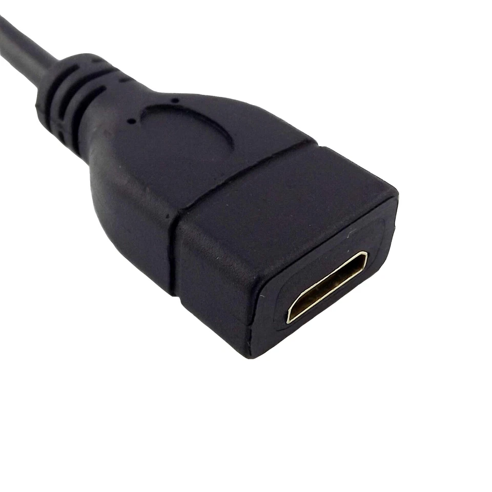 1FT Mini HDMI-compatible Type C Female to Female Monitor Connector Adapter Cable - Image 3 of 4