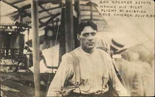 Chicago IL Pilot Dan Kreamer Airplane Before He Died c1911 VERY RARE RPPC