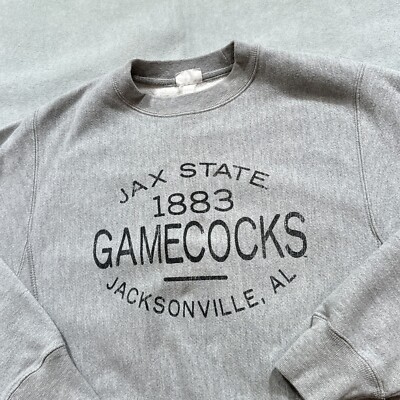 Jacksonville State Gamecocks Sweatshirt Mens S Gray Champion Reverse Weave Logo