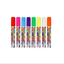 Premium Liquid Chalk Washable Window Markers 8 Color Set 6mm Ink - Free Shipping