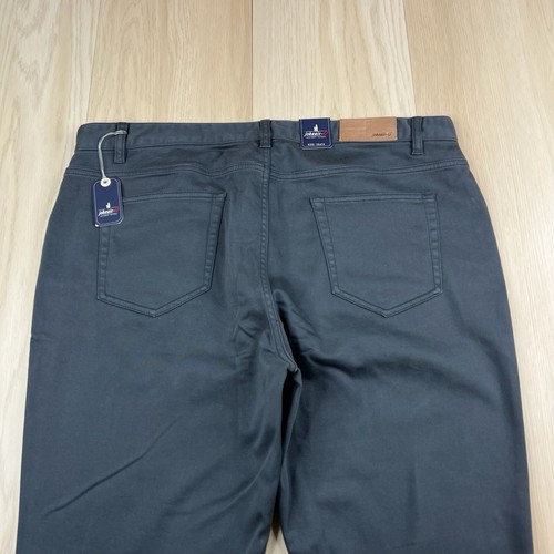 johnnie-O terry pantalone 5 tasche uomo taglia 38x34 colore antracite NUOVO - Foto 17 di 18