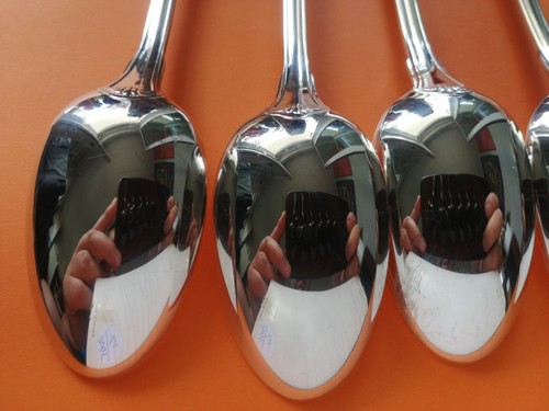 VENDOME Christofle Silver-plate entremets dessert salad spoons 6 6/8" / 17 cms - Picture 14 of 24