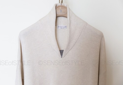 Suéter Brunello Cucinelli Top Monili Borde Tejido Algodón Mujer Mujer Talla L - Imagen 7 de 7