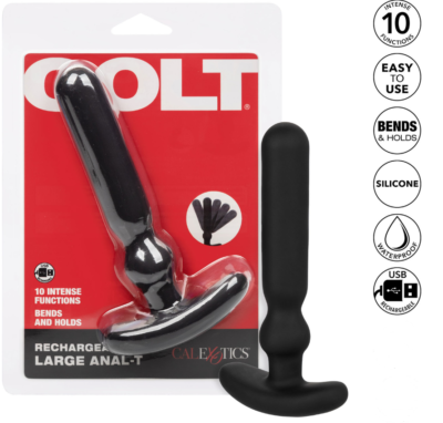 Rechargeable Silicone Anal Vibrator: COLT ANAL-T, Waterproof, Large, Black  | eBay
